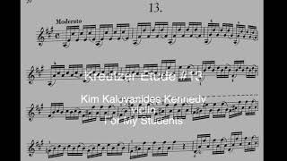 Kreutzer Etude 13 Kim Kaloyanides Kennedy violin [upl. by Ahtiekal681]