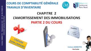 Cours amortissements des immobilisations  comptabilité  GEA [upl. by Cosette]