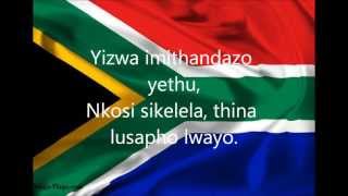 South African National Anthem with lyrics [upl. by Odnarb]