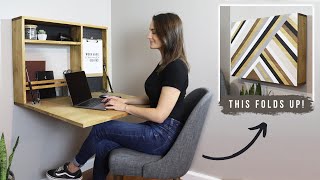 How To Build A Fold Down Wall Desk  DIY Murphy Desk [upl. by Sams]