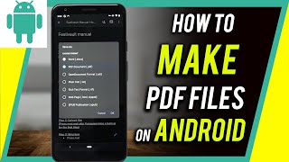 How To Make PDF File on Android Phone [upl. by Zephan]