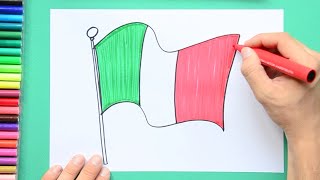 How to draw the National Flag of Italy [upl. by Edelstein767]