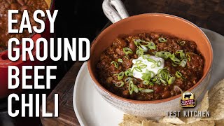 Easy Ground Beef Chili Recipe [upl. by Fulmer]