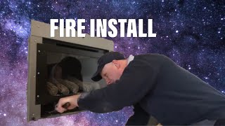 Installing an inset gas fire [upl. by Malia]