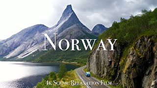 Norway 4K  Scenic Relaxation Film with Calming Music [upl. by Ahsykal]