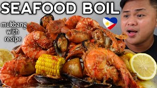 SEAFOOD BOIL  INDOOR COOKING  MUKBANG PHILIPPINES [upl. by Rickert]