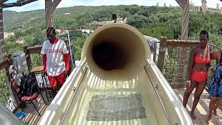 Exciting Boomerango Slide at Valley of Waves Sun City [upl. by Orlanta]