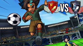 Inazuma Best Eleven vs Inazuma Battle Eleven 2 Player Gameplay  3DS  Inazuma eleven GO Galaxy [upl. by Ralli]