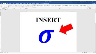 SIGMA symbol Math in Word   σ [upl. by Halsted968]