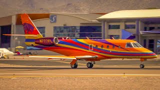 Private Jet Plane Spotting at Scottsdale Executive Airport KSDL [upl. by Ylerebmik]