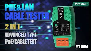 ProsKit MT7064 PoE amp LAN Cable Tester [upl. by Spenser]