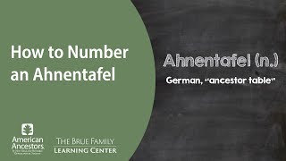 How to Number an Ahnentafel [upl. by Dong]