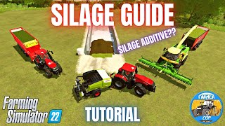 GUIDE TO MAKING SILAGE  Farming Simulator 22 [upl. by Piper]