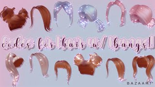 Aesthetic Codes for Hair with Bangs Fringe  Roblox Bloxburg [upl. by Nitfa911]