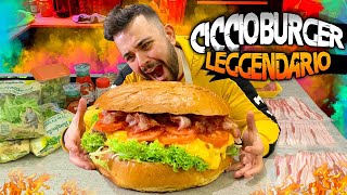 CICCIOBURGER LEGGENDARIO  Hamburger gigante da record  100K Like Sfida [upl. by Inajar]