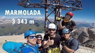 MARMOLADA 3 343 m climb  Via ferrata Punta Penia [upl. by Isabella440]