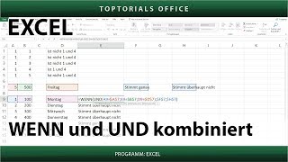 WENN und UND kombiniert Excel [upl. by Eerased849]