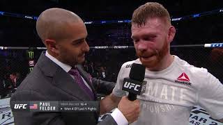 UFC Phoenix Paul Felder Octagon Interview [upl. by Shirlie]