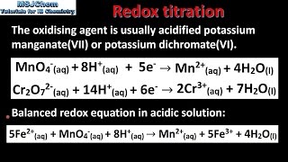 91 Redox titration SL [upl. by Naples]