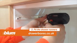 Blum Metabox  shallow replacement kitchen drawer box  2 of 3 Fit the drawer runners [upl. by Iclek]