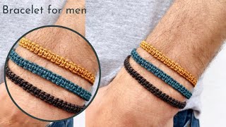 Easy amp simple Bracelet for men Square knotJyotisWorld [upl. by Nerrat]