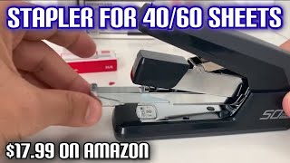 Effortless Desktop Stapler 4050 Sheet Capacity One Finger Touch Stapling [upl. by Arayt439]