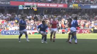 Rugby 2007 Pool A Samoa v Tonga [upl. by Dnamra828]