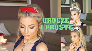 5 prostych FRYZUR z chustkąz bandaną  Hair Tutorial [upl. by Ydualc]