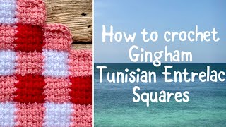 Crochet Gingham Tunisian Entrelac [upl. by Suedama362]