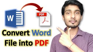 How to Convert Word File into PDF  Hindi [upl. by Sarson]