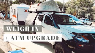 CARAVAN ATM UPGRADE  Car and Caravan GVM Weight Check [upl. by Llemej160]