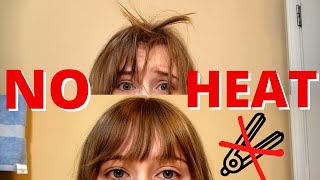 How To Style ALL Bangs with NO HEAT in 5 min 3 Steps  NO DAMAGE [upl. by Zahavi]