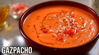 Gazpacho  How To Make Cold Tomato Soup  Spanish Tomato Soup  Summer Recipe  Varun [upl. by Luebke]