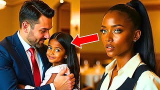 Waitress Brings Her Daughter to Work and She Runs to Hug the Millionaire at Table Calling Him quotDadquot [upl. by Inalawi]