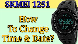 Skmei 12511257 Digital Watch Time Date amp Day Setting [upl. by Adnorahs]