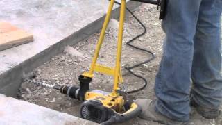 Drilling dowels for concrete slabs [upl. by Tirrell926]