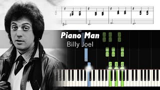 Billy Joel  Piano Man  Piano Tutorial  SHEETS  tbt [upl. by Teena71]