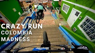 CRAZY Urban Downhill track GNARLY riding in Ciudad Bolivar Course Preview  Bogota Colombia [upl. by Einnhoj]