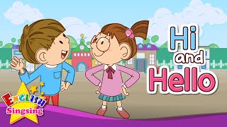 Greeting Hi and Hello  Exciting song  Sing along [upl. by Apur]