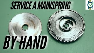 How To Service a Watch Mainspring By Hand [upl. by Gariepy]