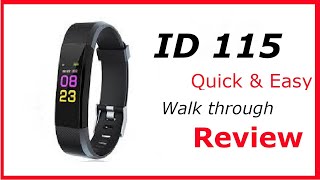 ID115 PlusFit TrackerSmart BraceletQuick Review of FunctionsAffordable [upl. by Schiff630]