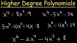 Factoring Higher Degree Polynomial Functions amp Equations  Algebra 2 [upl. by Cristal]