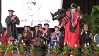 Shaq graduates from Barry University  Picks up his Professor in HD [upl. by Aryamo]