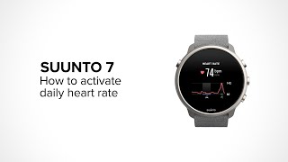 How to activate daily heart rate on Suunto 7 [upl. by Deny]