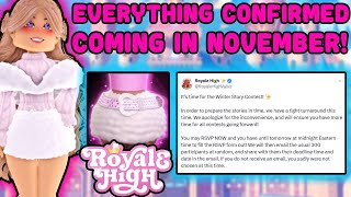 Everything Confirmed Coming In November Royale High Glitterfrost Update News [upl. by Nide]