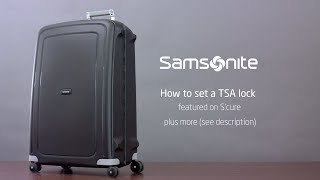 Samsonite SCure  How to set the TSA lock code [upl. by Imogene377]