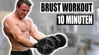 10 Minuten Brust Workout für Zuhause  Kombinationsworkout für Qualitätsmuskulatur  Sascha Huber [upl. by Asiluy]