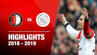 62  Highlights Feyenoord  Ajax  Eredivisie 20182019 [upl. by Atilrep735]