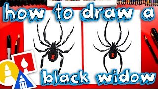 How To Draw A Black Widow Spider [upl. by Gish556]