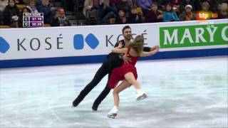 Guillaume Cizeron amp Gabriella Papadakis SP Worlds 2016 Boston [upl. by Ianteen337]